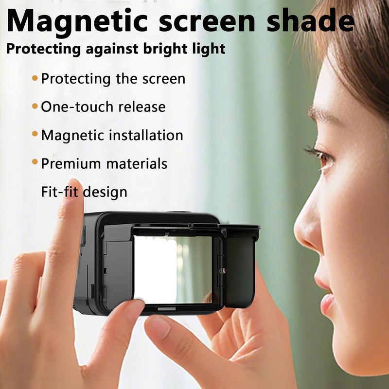 Honlyn Magnetic Hood for Insta360 Ace Pro2 Screen Hood, Folding Sunshade Holder Protective Cover Accessories - Image 2
